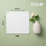 Face Towel,30 x 30 cm, 60 grams 100% Cotton, white