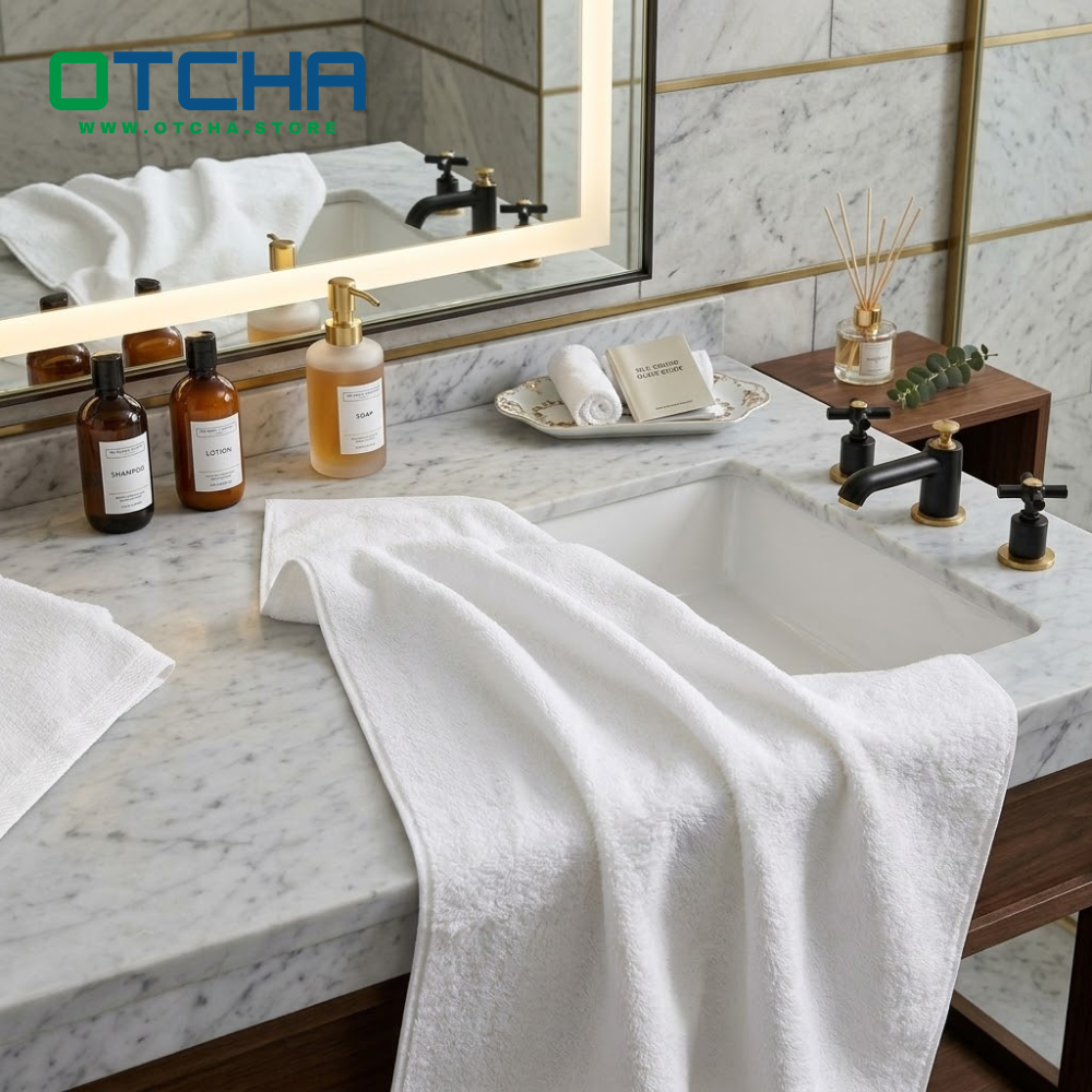 hand towel medium (6) Hand Towel, 50x100 cm, 350 Grams 100% Cotton, White - Image 1