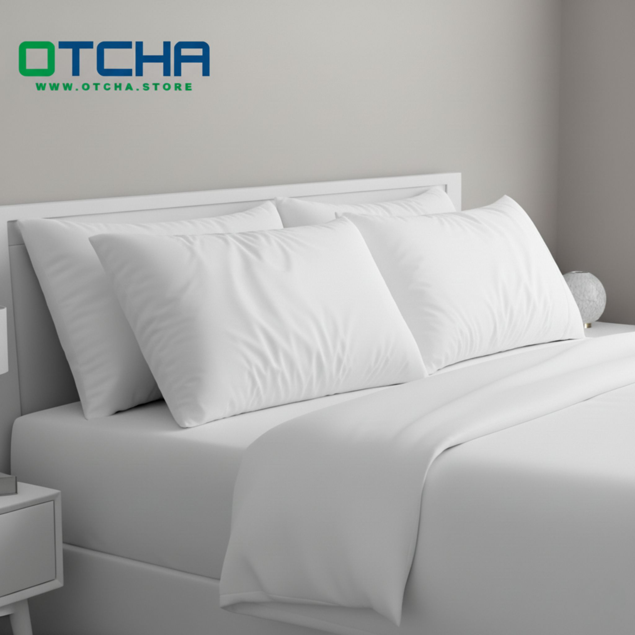 pillows plain covers 2 Pillow Cases plain white color - Image 1
