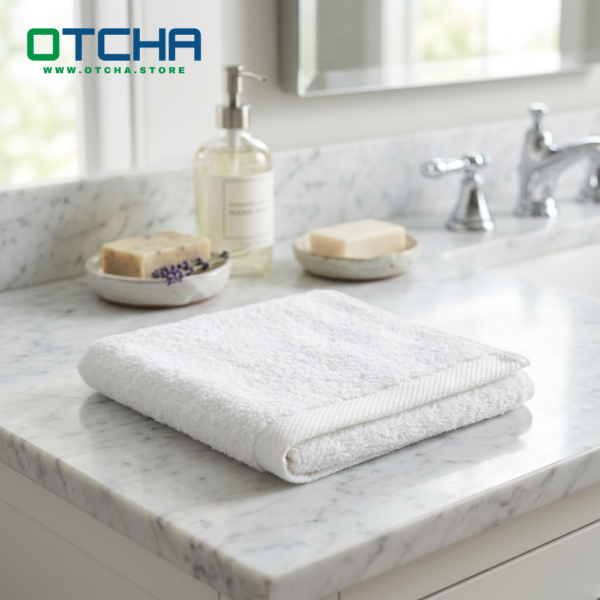 Face Towel - 33 x 33 cm, 75 gram, White, 100% Cotton