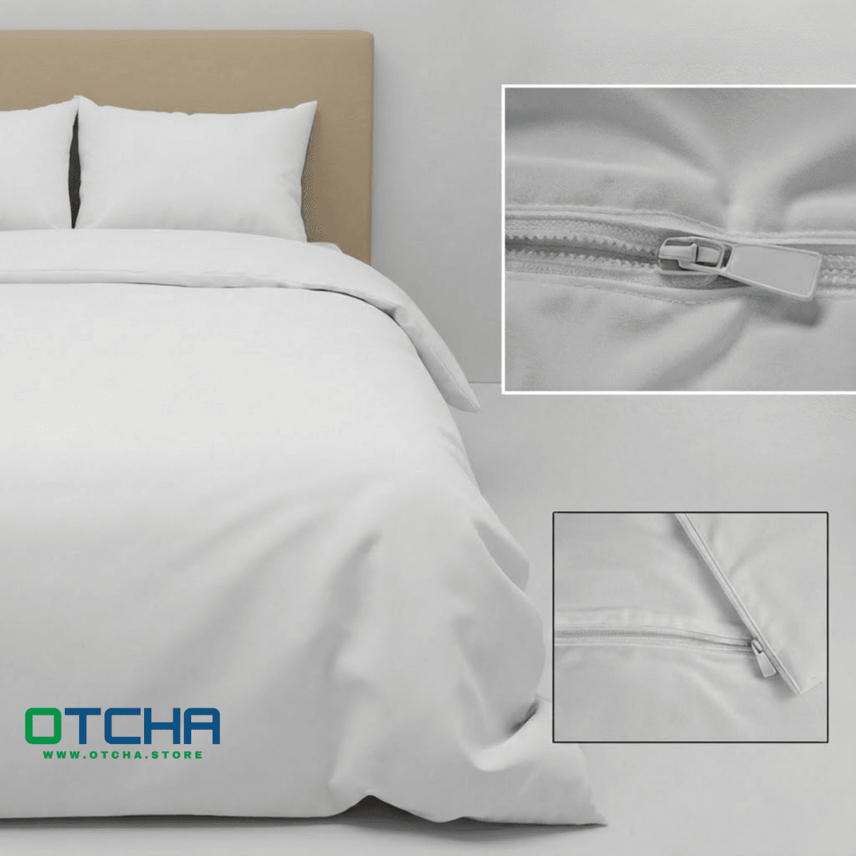 Duvet cover set - Plain White Color Duvet cover set - Plain White Color - Image 1