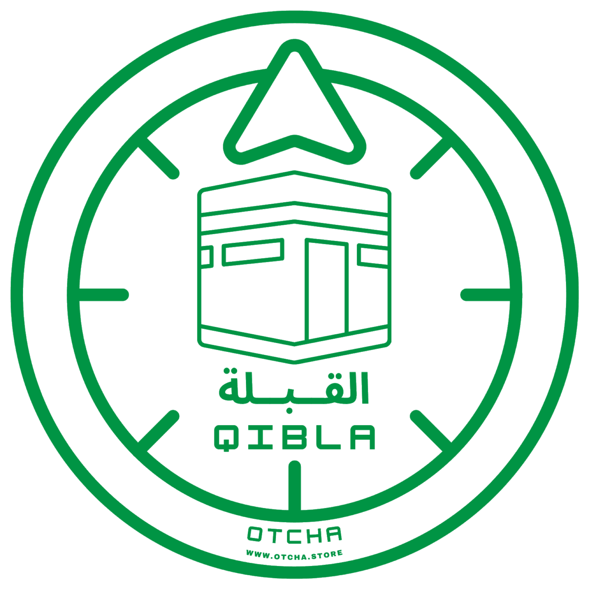⁦Premium Qibla Direction Indicator Stickers (11cm)⁩ - الصورة ⁦2⁩