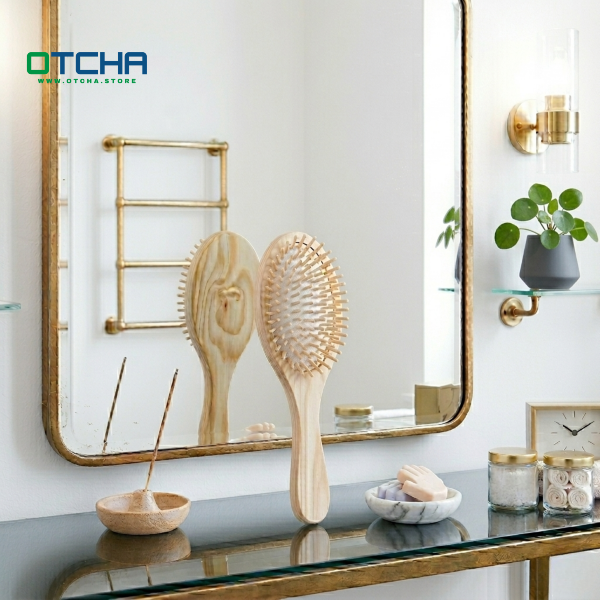 All-Wood Hairbrush (white) - Image 3