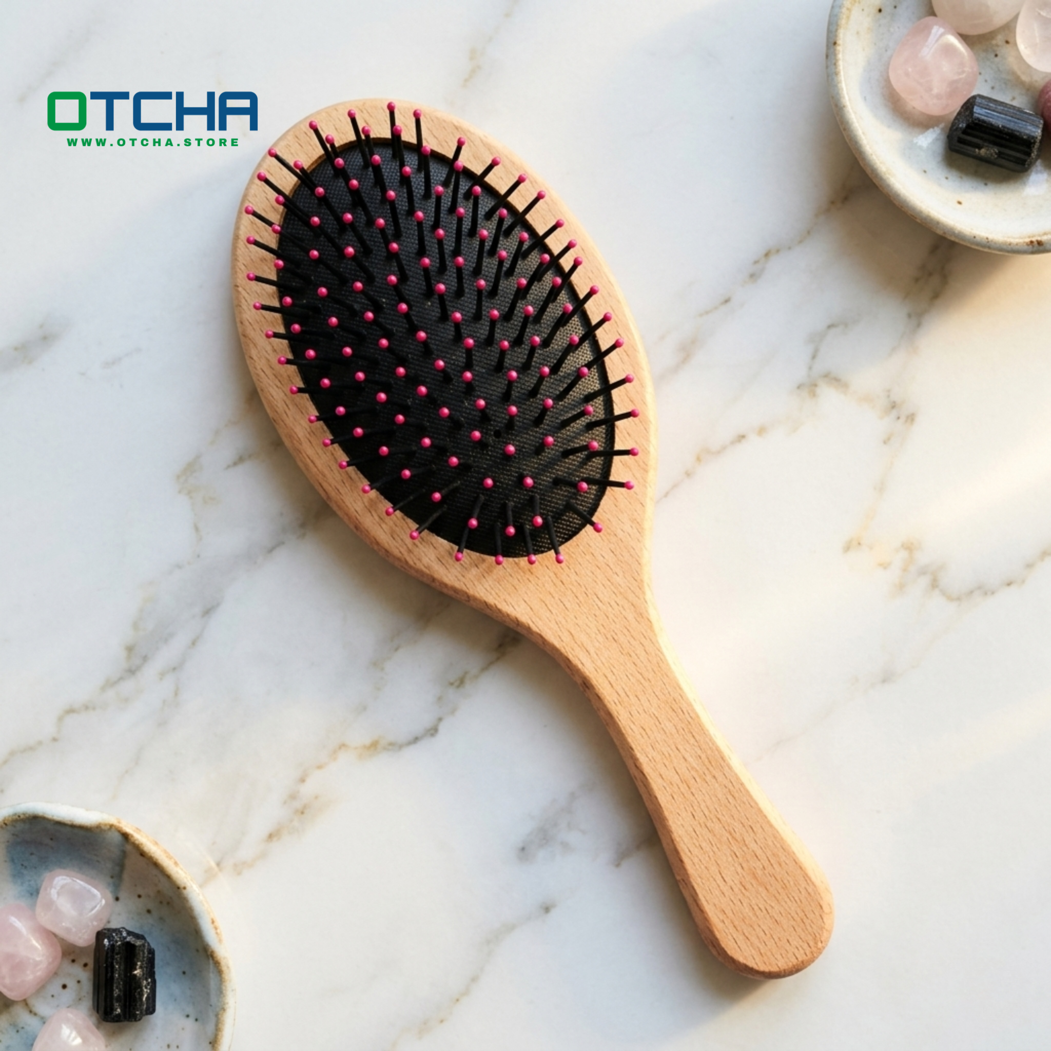 WOODEN BRUSH black Zan Wooden Hair BRUSH (black) - Image 1