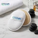 Luffa Scrubber with Elegant Satin Strap
