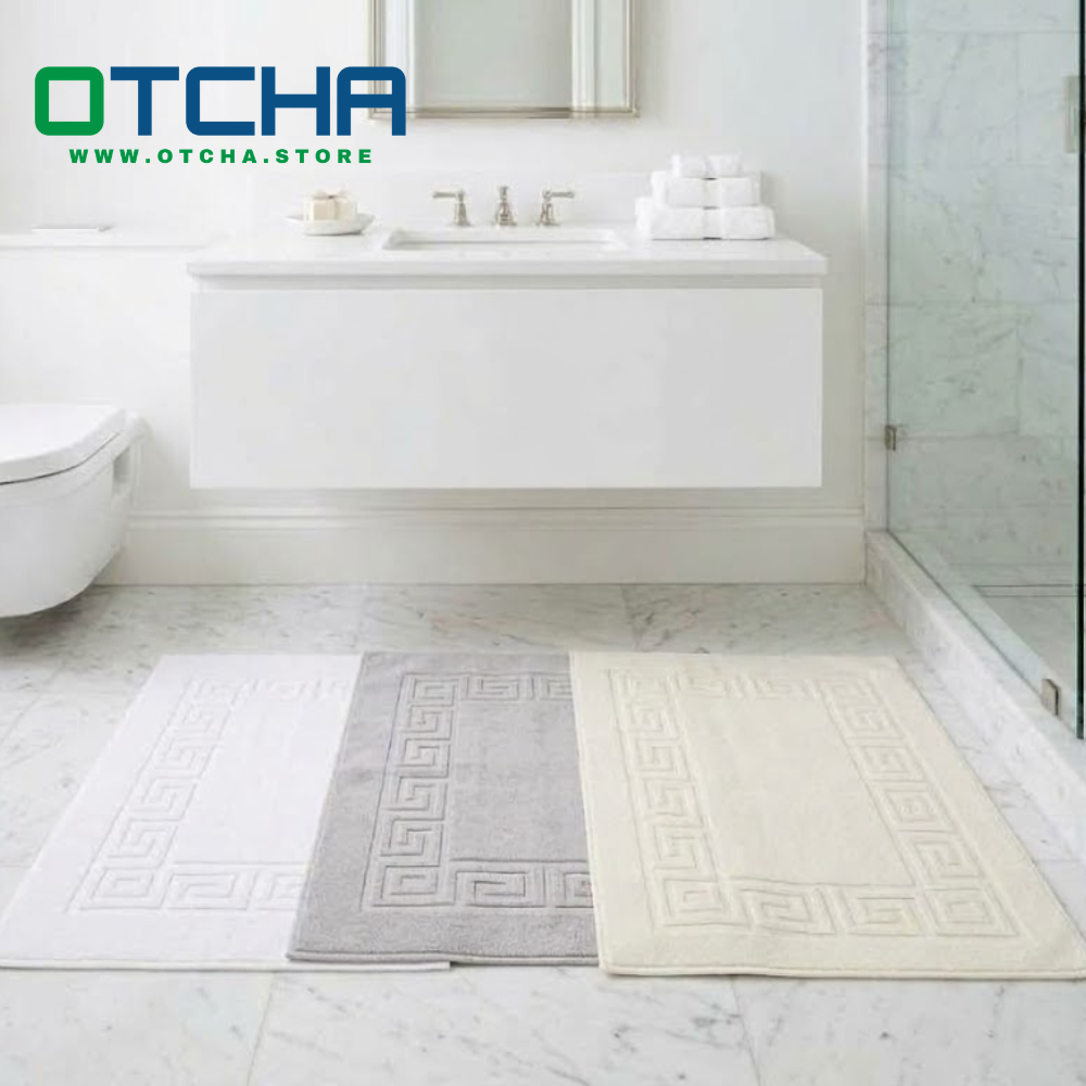 bath mat 3 colors Multicolored, Bath Mat, 50×70 cm, 300 Grams, 100% Cotton - الصورة 1
