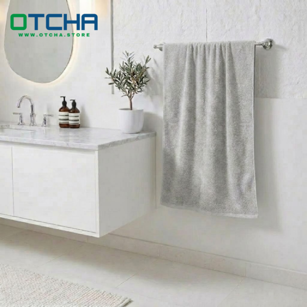 Bath Towel, 100×150 cm, 950 Grams, 100% Cotton, Gray